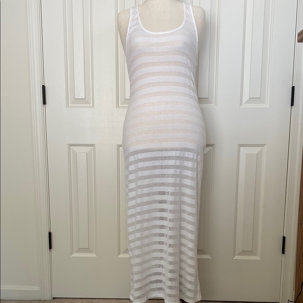 Miken Sheer Striped Maxi Dress